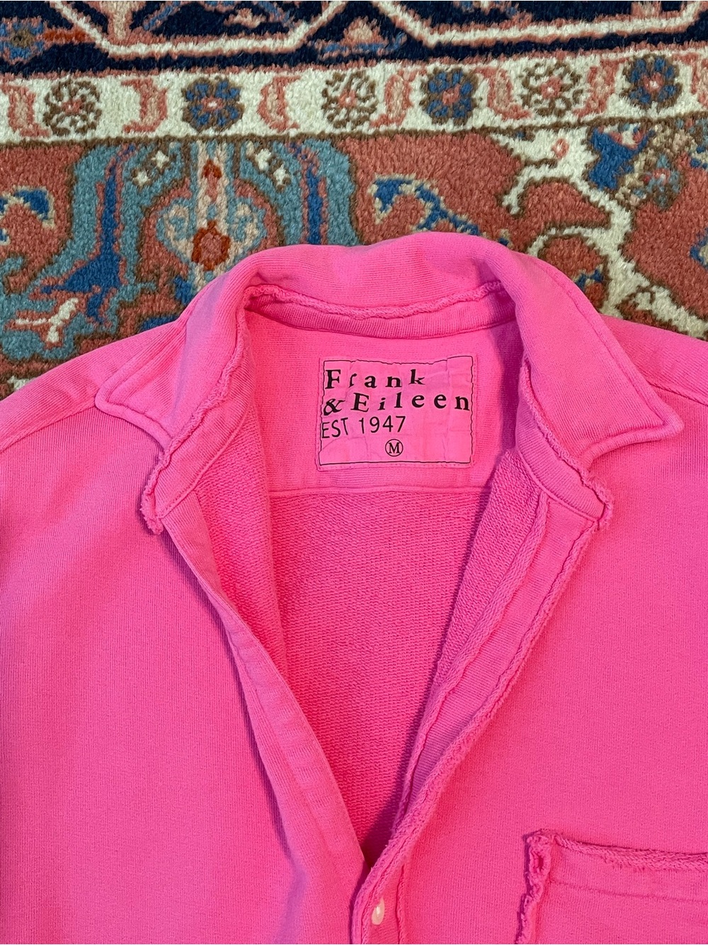 Frank & Eileen ‘Eileen’ Triple Terry Pink Button-Down Shirt - Picture 4 of 9